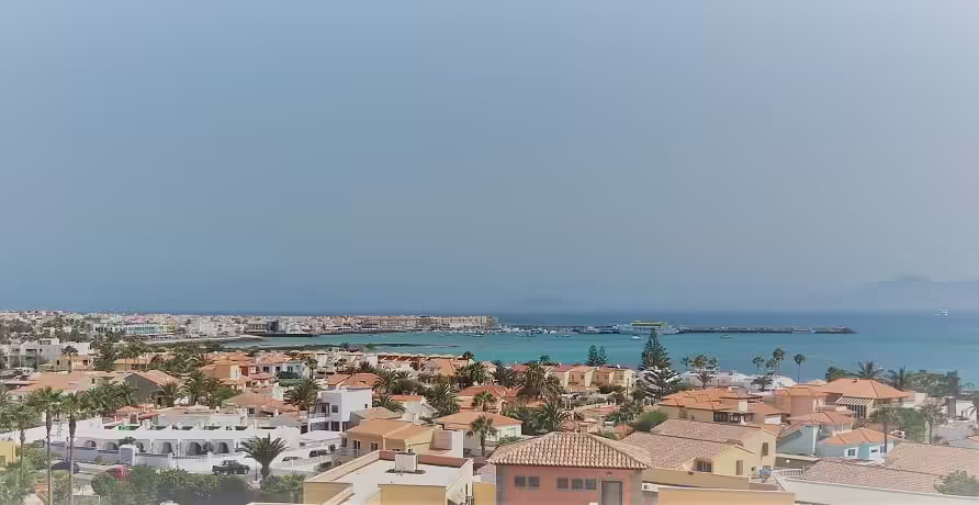 view of Corralejo on Fuerteventura in the Canary Islands