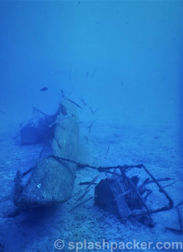 Little sailboat wreck dive site in Gran Canaria