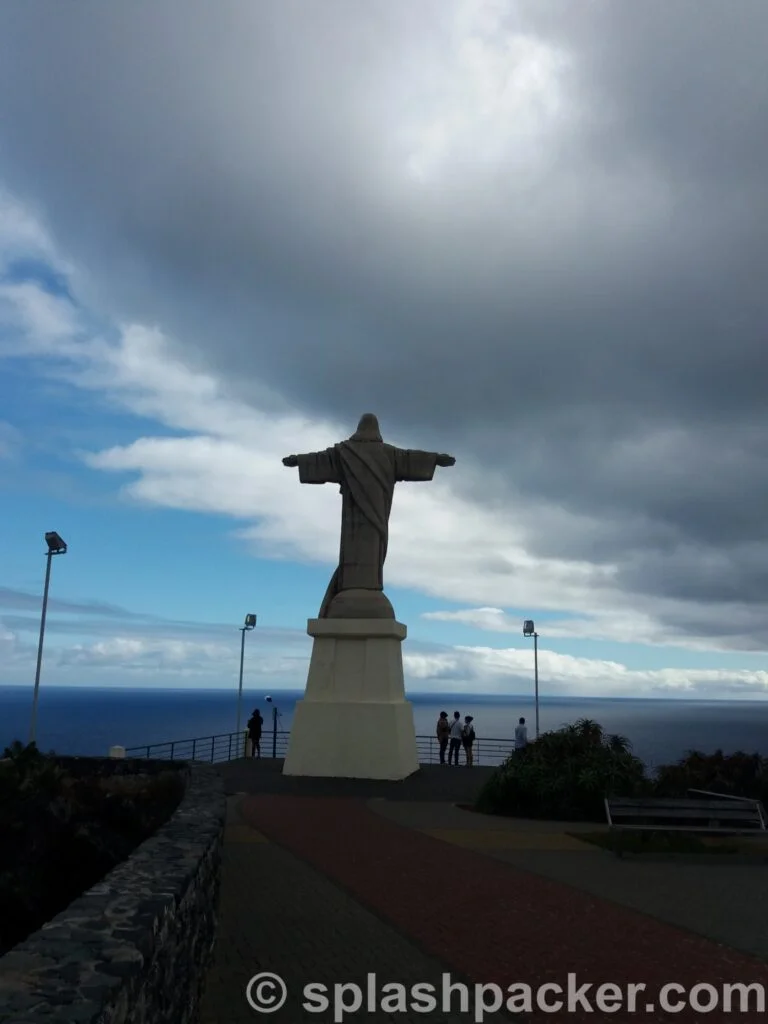 Jesus statue in Garajau on Madeira Island