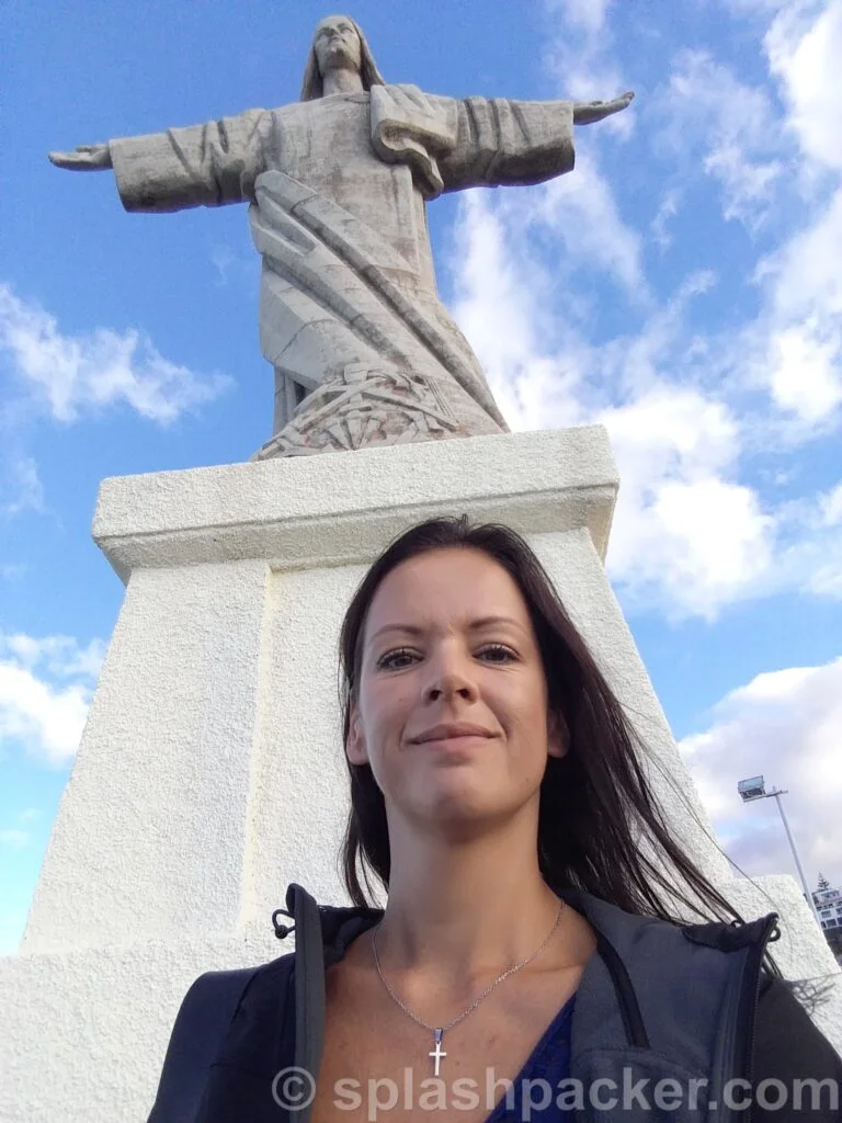 Jesus statue in Garajau on Madeira Island