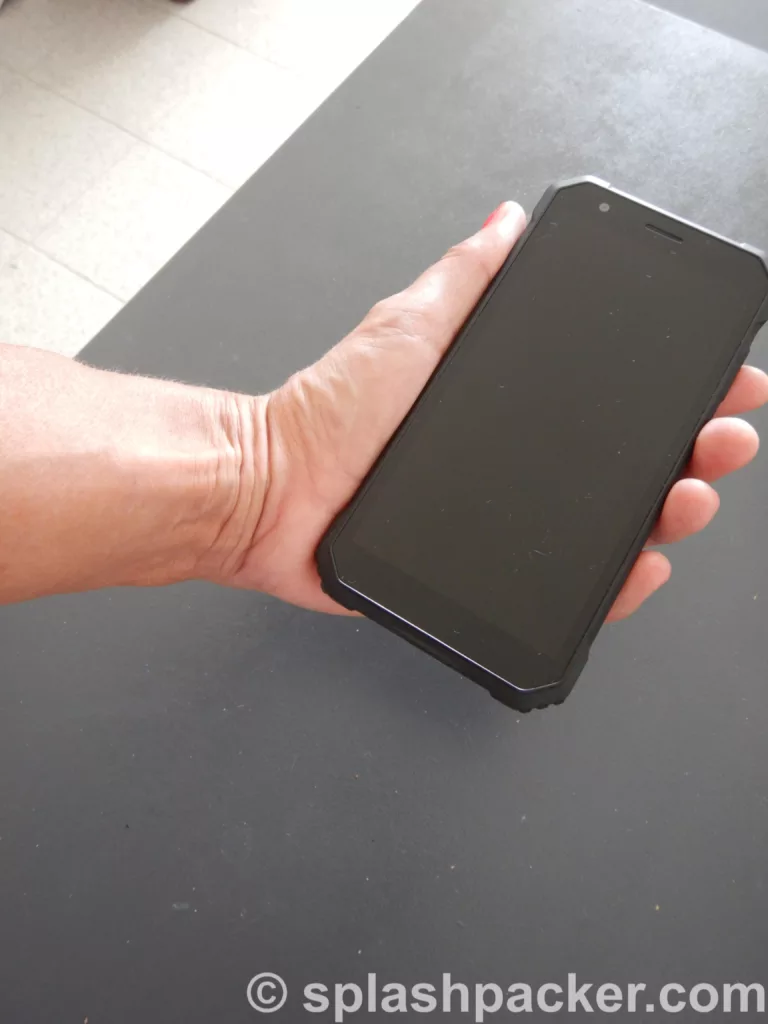 Size of the Blackview Oscal S60 pro smartphone