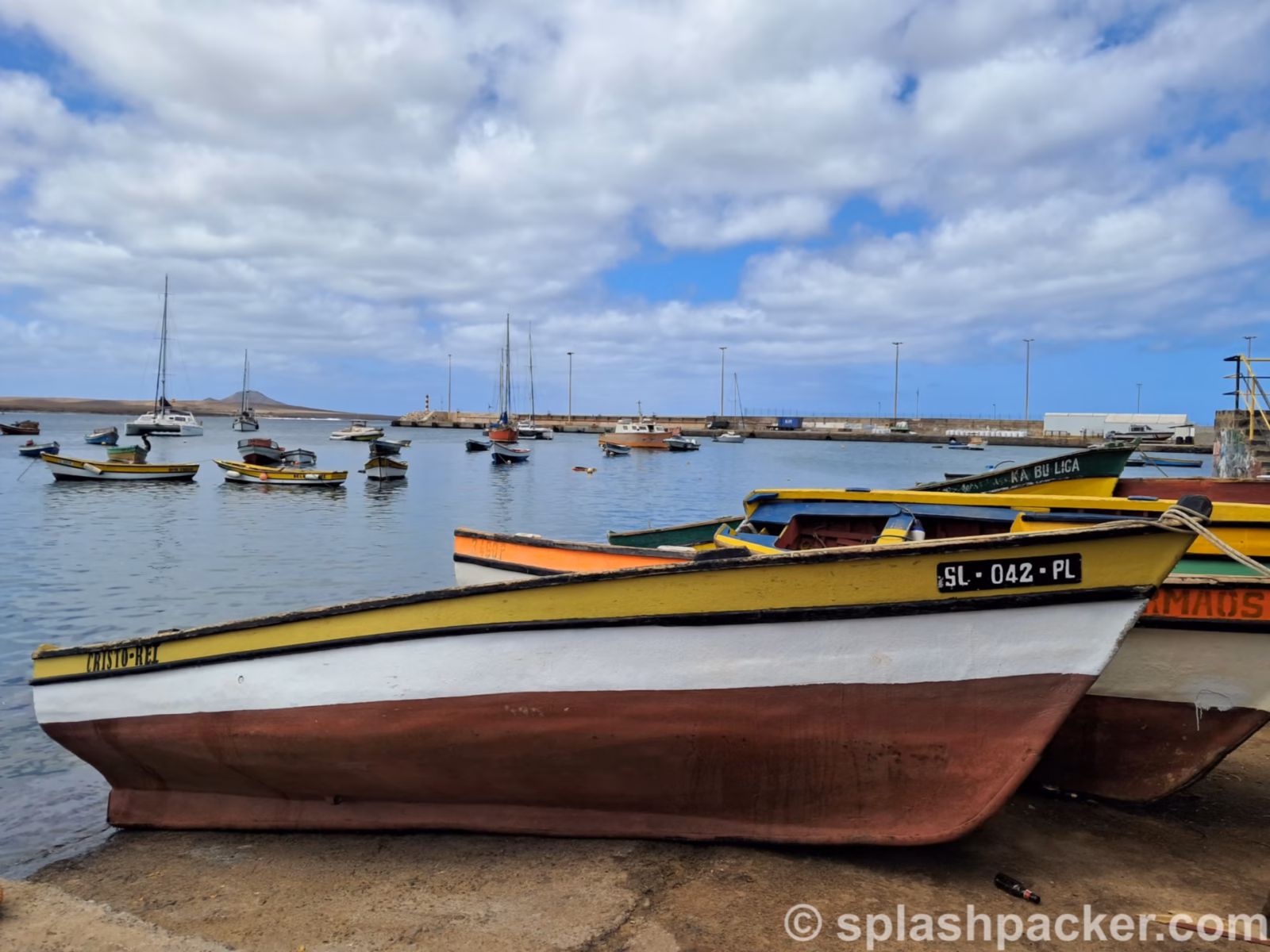 The port of Palmeira village, where we stopped during the Sal Island tour in Cape Verde