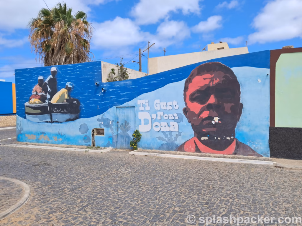 We saw some wall paintings during our Sal Island tour in Cape Verde!