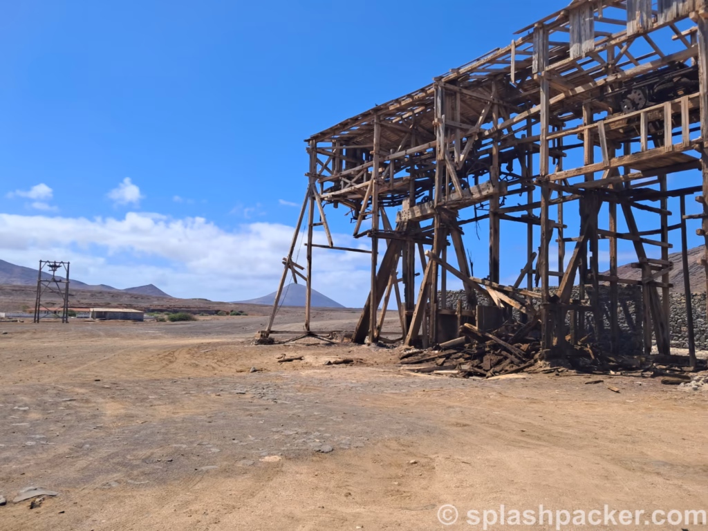 The cable car system of Pedra de Lume salt mine in Sal Island