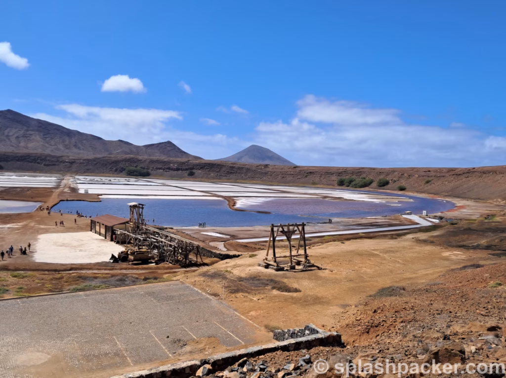 The salinas of Pedra de Lume salt baths on Sal Island in Cape Verde