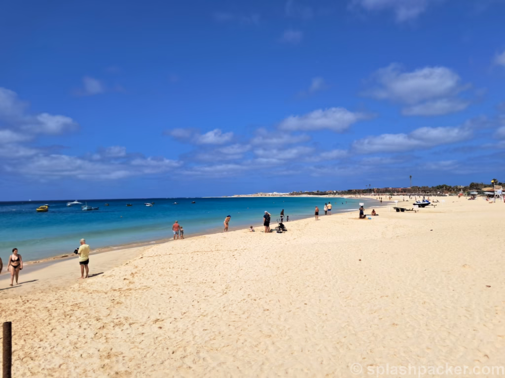 The beach of Santa Maria in Cape Verde.