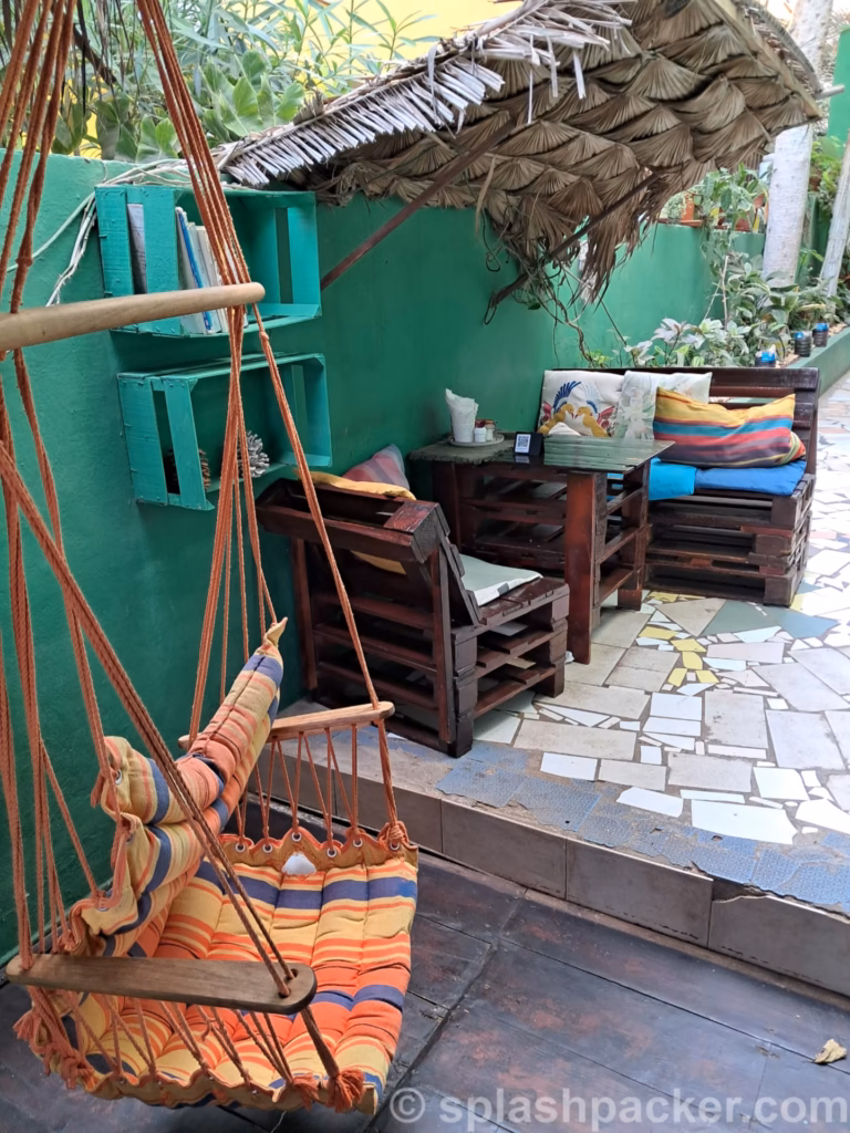 Lunch place created from recycled material