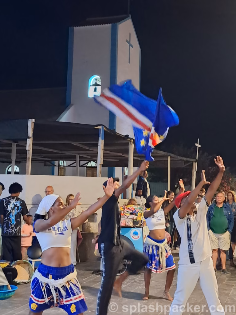 Dancers in the street of Santa Maria on Sal Island