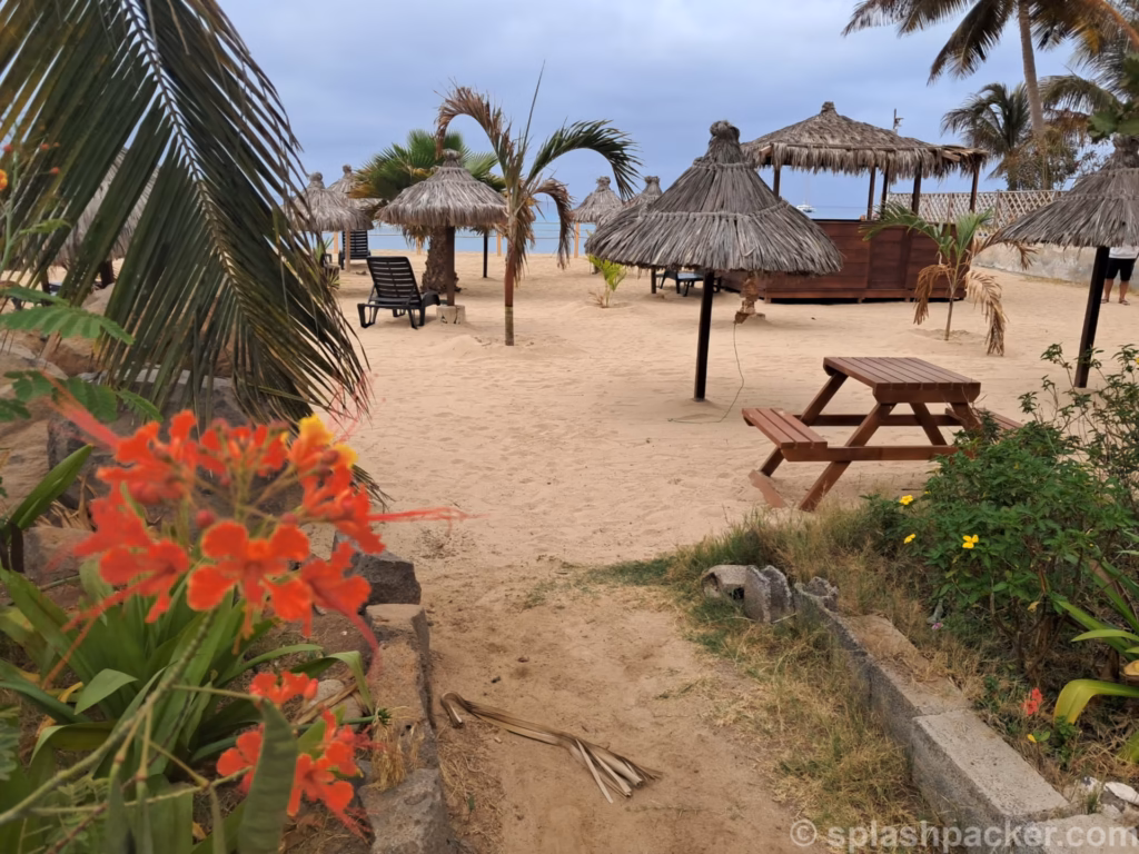 Beach entrance of Porto Antigo 1 in Santa Maria on Sal Island in Cape Verde